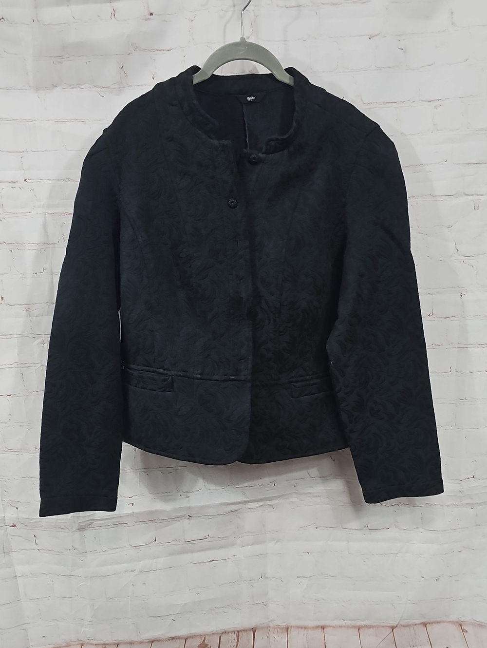 Mossimo Supply Co. Black Textured Button-Front Jacket